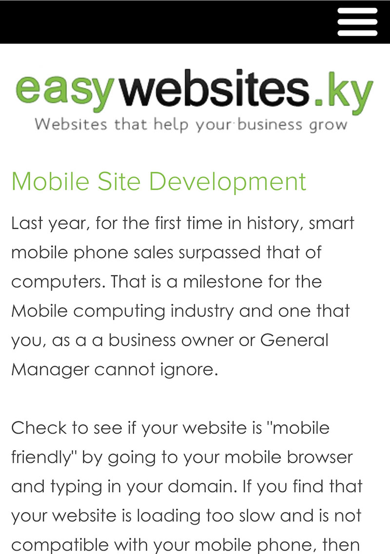 Mobile Websites Intro